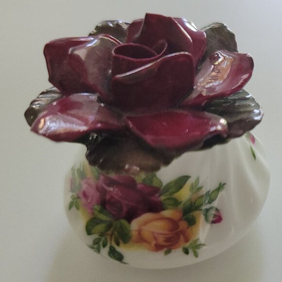 Royal Albert Old Country Roses RARE mini salt and pepper shaker cruet set Englan - Picture 7 of 9